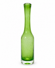 Load image into Gallery viewer, Grønn dekorflaske/vase i glass
