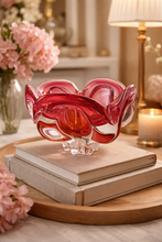 Load image into Gallery viewer, Vintage kunstglass-skål i rosatoner, ca. 1960–70-tallet
