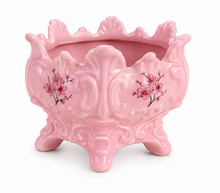 Load image into Gallery viewer, Rosa blomsterpotte med dekor
