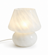 Load image into Gallery viewer, Bordlampe i opalglass – soppform
